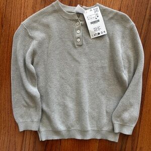 Brand New Little Boys Henley Sweater Zara